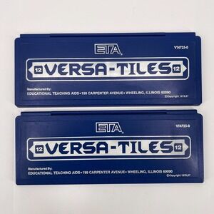 ETA Cuisenaire Versa Tiles Answer Case Lot of 2 Math Language Arts Homeschool